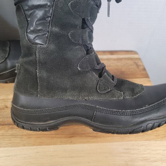 THE NORTH FACE Womens Nuptse Purna Black PrimaLoft Snow Boots Size 7 Faux Fur - Picture 10 of 16